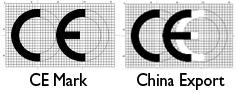 Warning, don’t get confused between the CE Mark and the China Export Mark