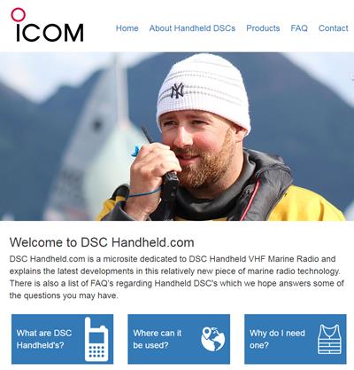 New DSC Handheld Website from Icom