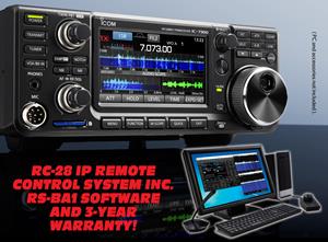 Limited-Time Offer: Buy an IC-7300 and Get a FREE RC-28 IP Remote Control System inc. RS-BA1 Version 2 Software + 3-Year Warranty! 