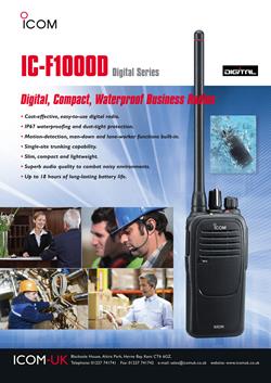 Icom Introduces Compact Digital IC-F1000D Two Way Business Radio Series