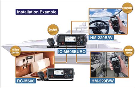 The Multi-station Capability of the IC-M605EURO Marine Radio