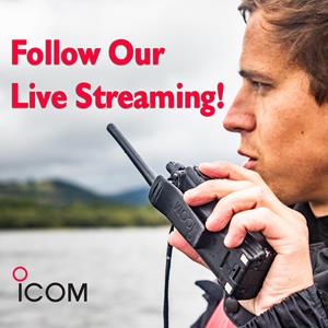 Follow the Icom UK Video Streaming during the ‘Southampton Boatshow’