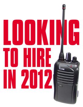 Hiring 2 way radios this Summer 2012?