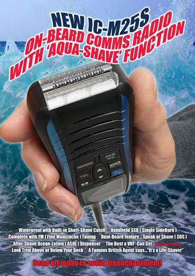 New IC-M25S, On-Beard Comms Radio with ‘Aqua-Shave’ Function