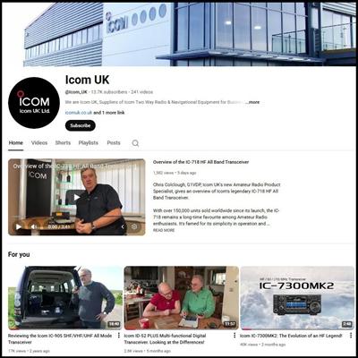 Have You Visited Icom UK’s YouTube Channel? Have You Visited Icom UK’s YouTube Channel?