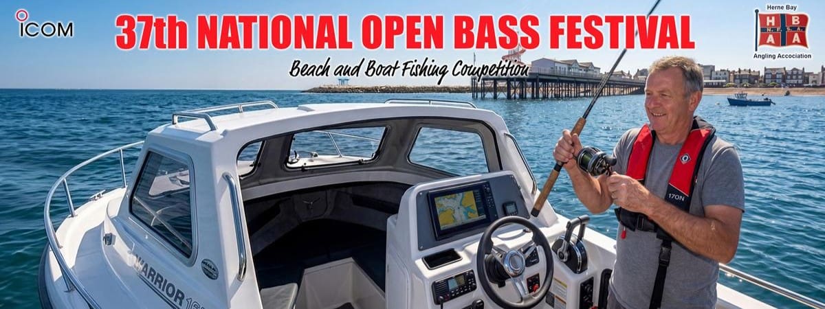 Icom UK Proudly Supports the 2026 Herne Bay Bass Fishing Festival