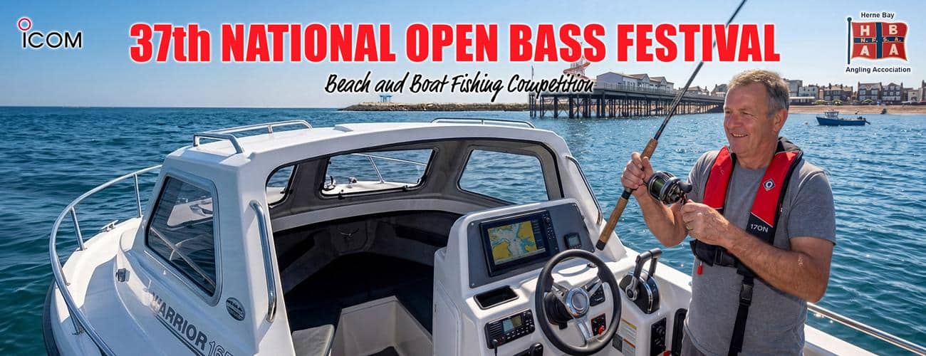 Icom UK Proudly Supports the 2026 Herne Bay Bass Fishing Festival