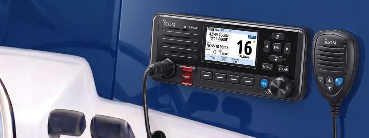 Big Radio Features in an Ultra Slim Package, Meet the New <br>IC-M430, the World’s Most Compact Mid-tier Fixed Marine Radio