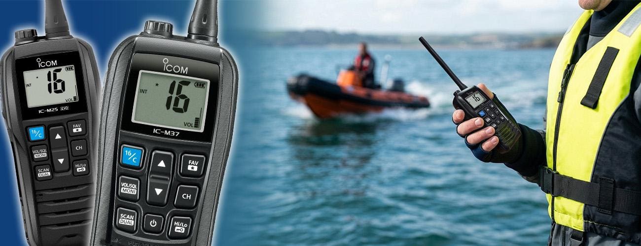 An Essential Part of Your Safety At Sea -<br>Icom Marine Handheld Radios