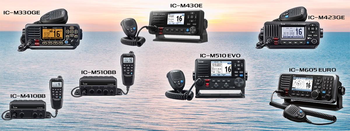 Icom’s Current Range of Fixed VHF/DSC Marine Radios