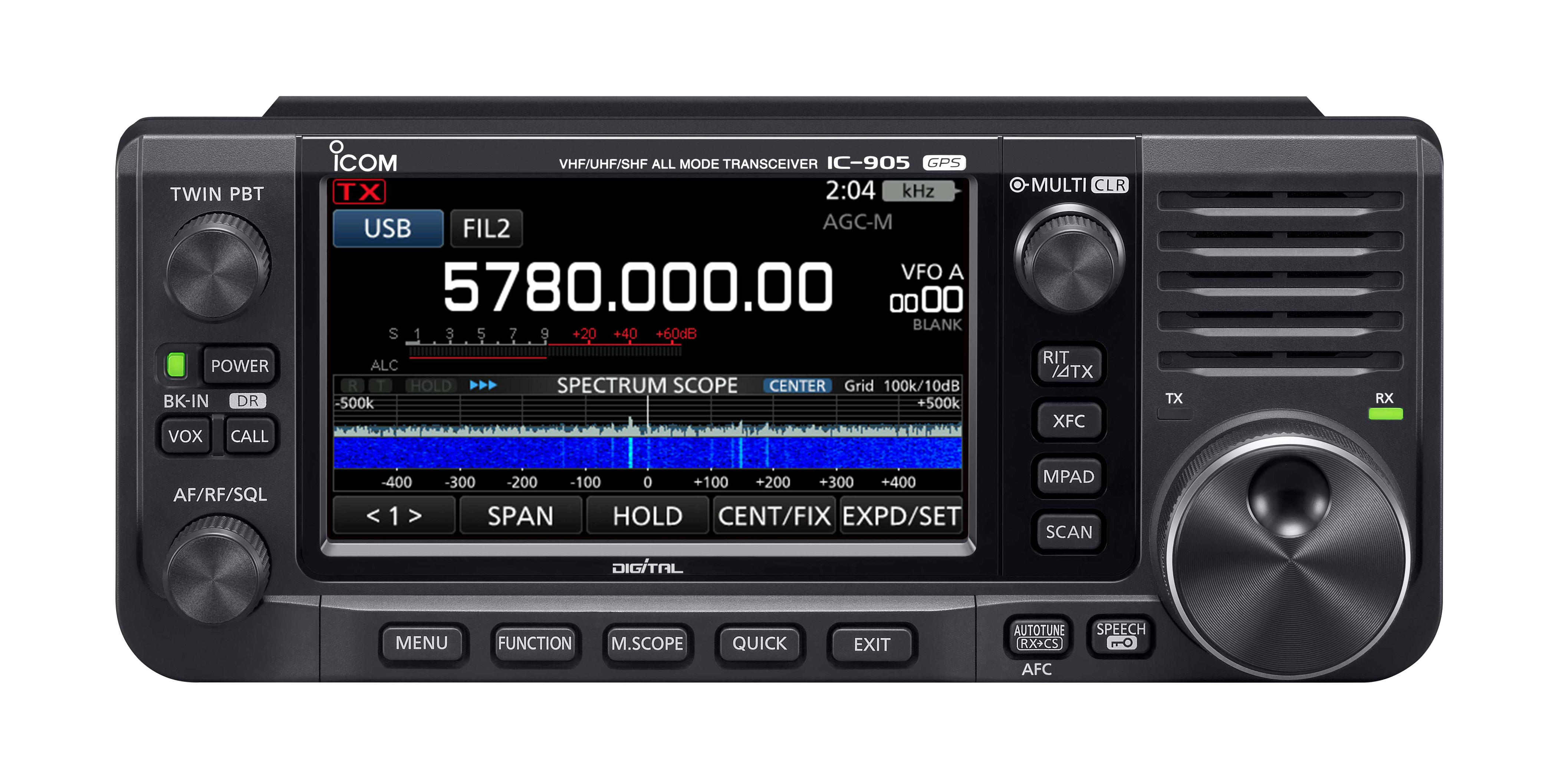IC-905 VHF/UHF/SHF All Mode Transceiver (Front Image) 