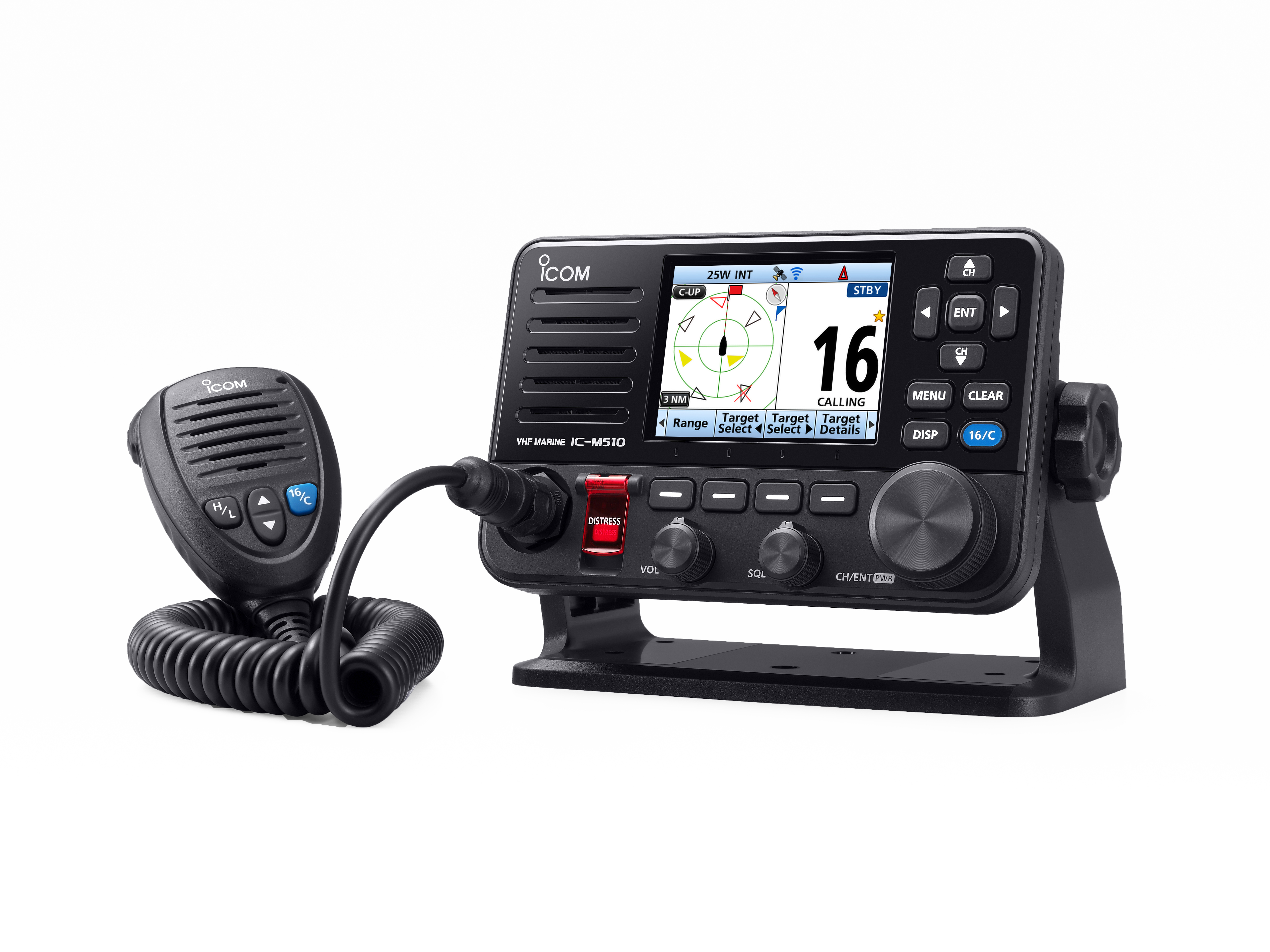 IC-M510 VHF/DSC Marine Radio (AIS Version) (Side on)