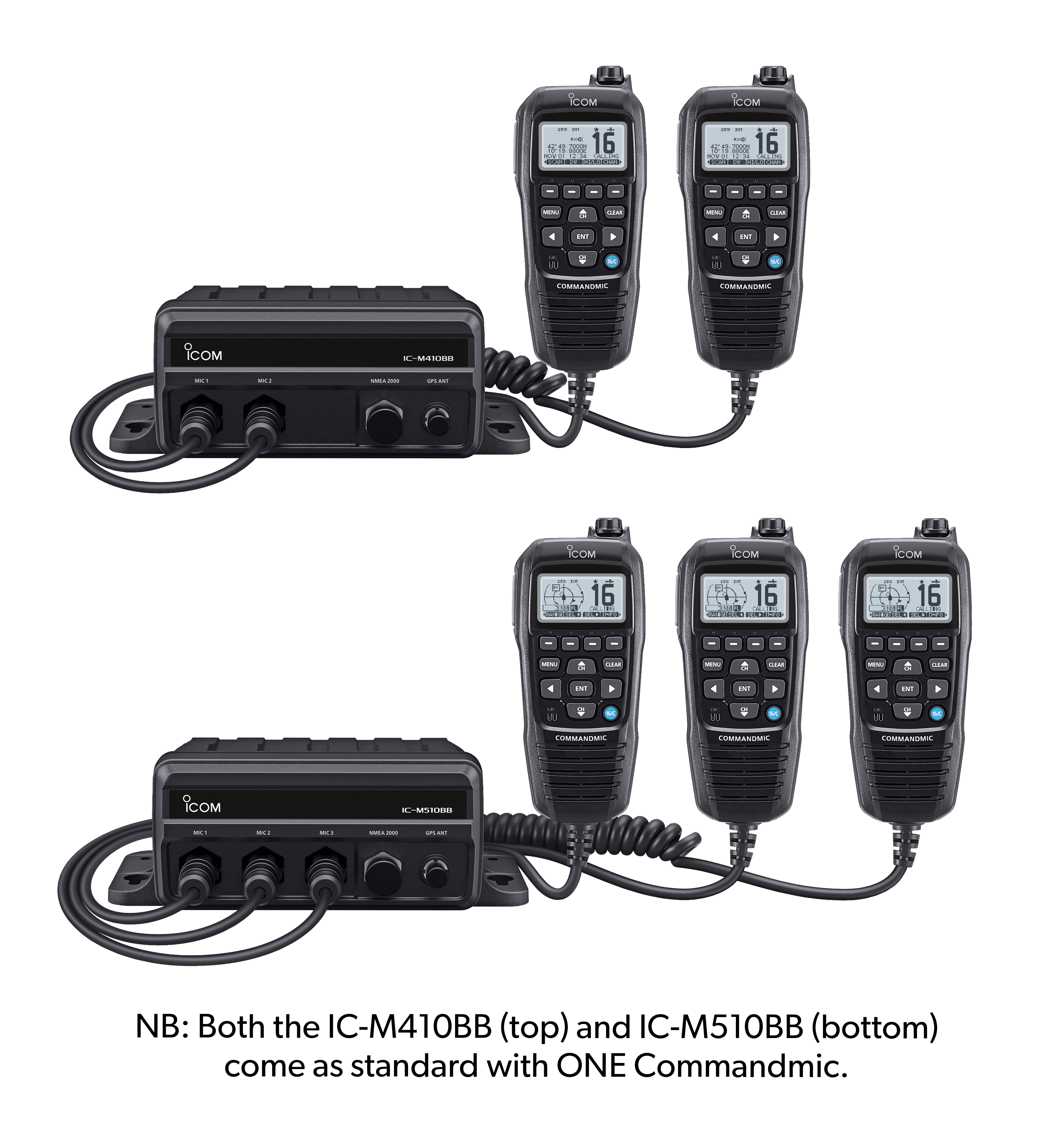 IC-M410BB and IC-M510BB Black Box VHF Radios 